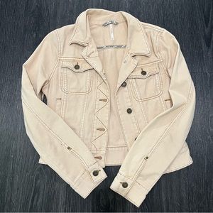 Free People Blush Pink Denim Jacket